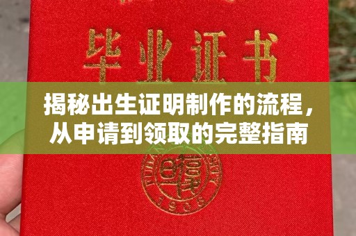 库尔勒揭秘出生证明制作的流程，从申请到领取的完整指南